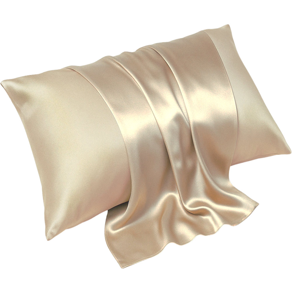 Шовкова наволочка одностороння бежева 22 momme