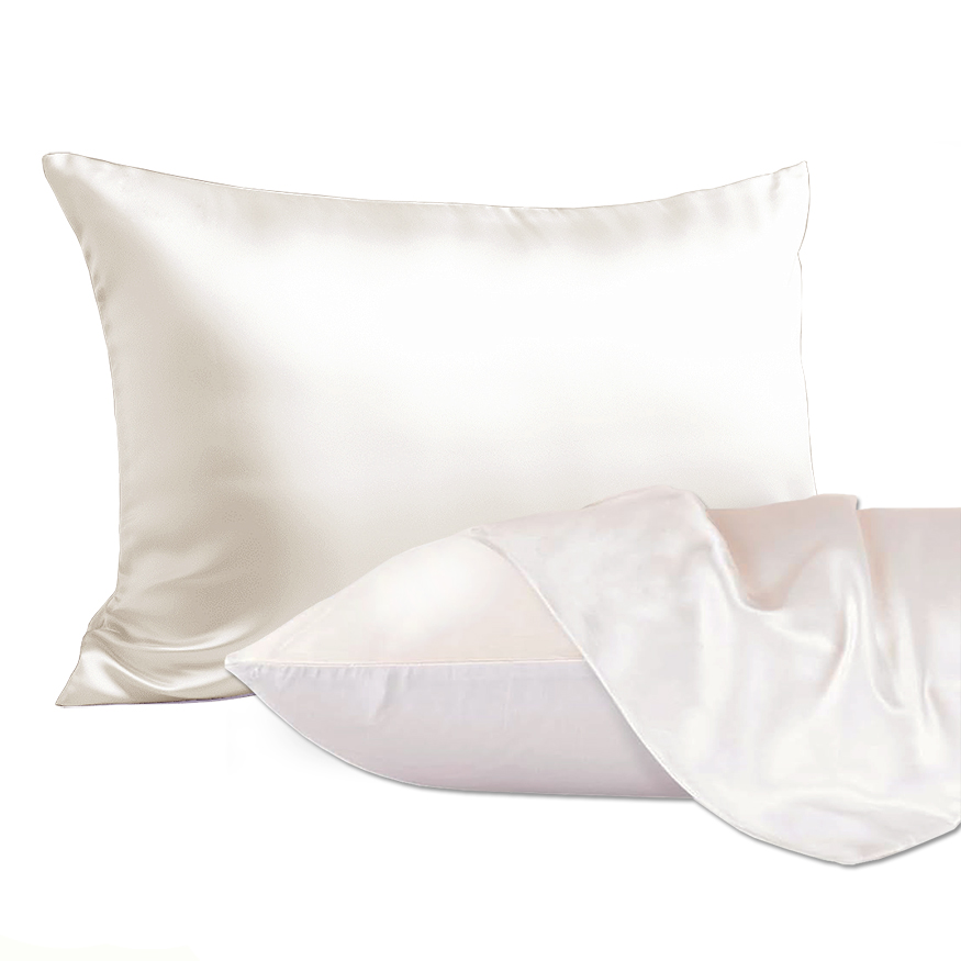 Односторонняя шелковая наволочка айвори