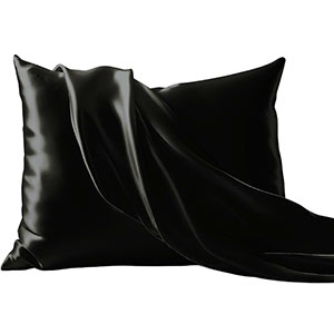 Шелковая наволочка на подушку 100% шелк Малбери черная