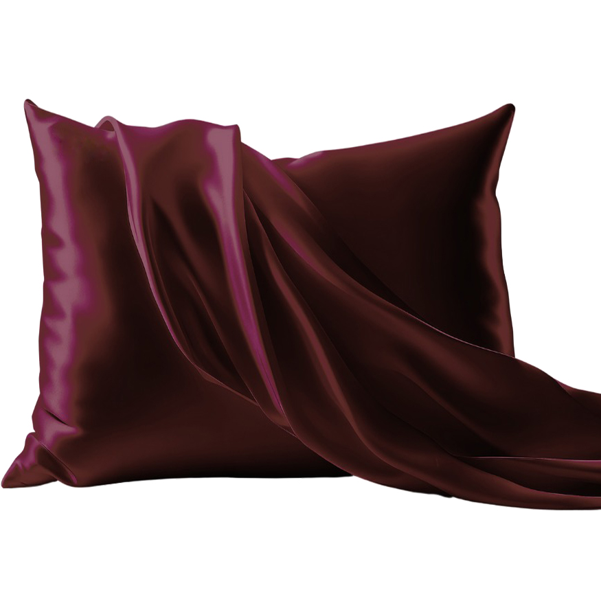 Шелковая наволочка на подушку 100% шелк Малбери бургунди
