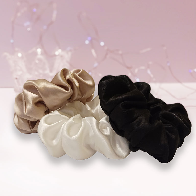 Шовкові резинки для волосся вузькі розмір S