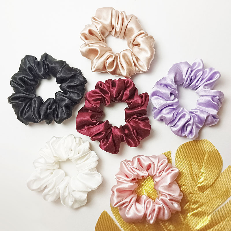 Шовкові резинки для волосся вузькі розмір S