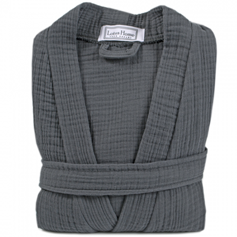 Мотті халат мусліновий бавовна 100%-anthracite-S/M